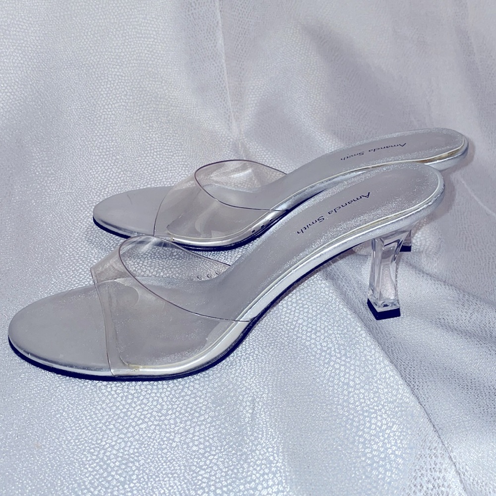 Amanda Smith Jupiter Slip-On Clear Sandal, Size 8M